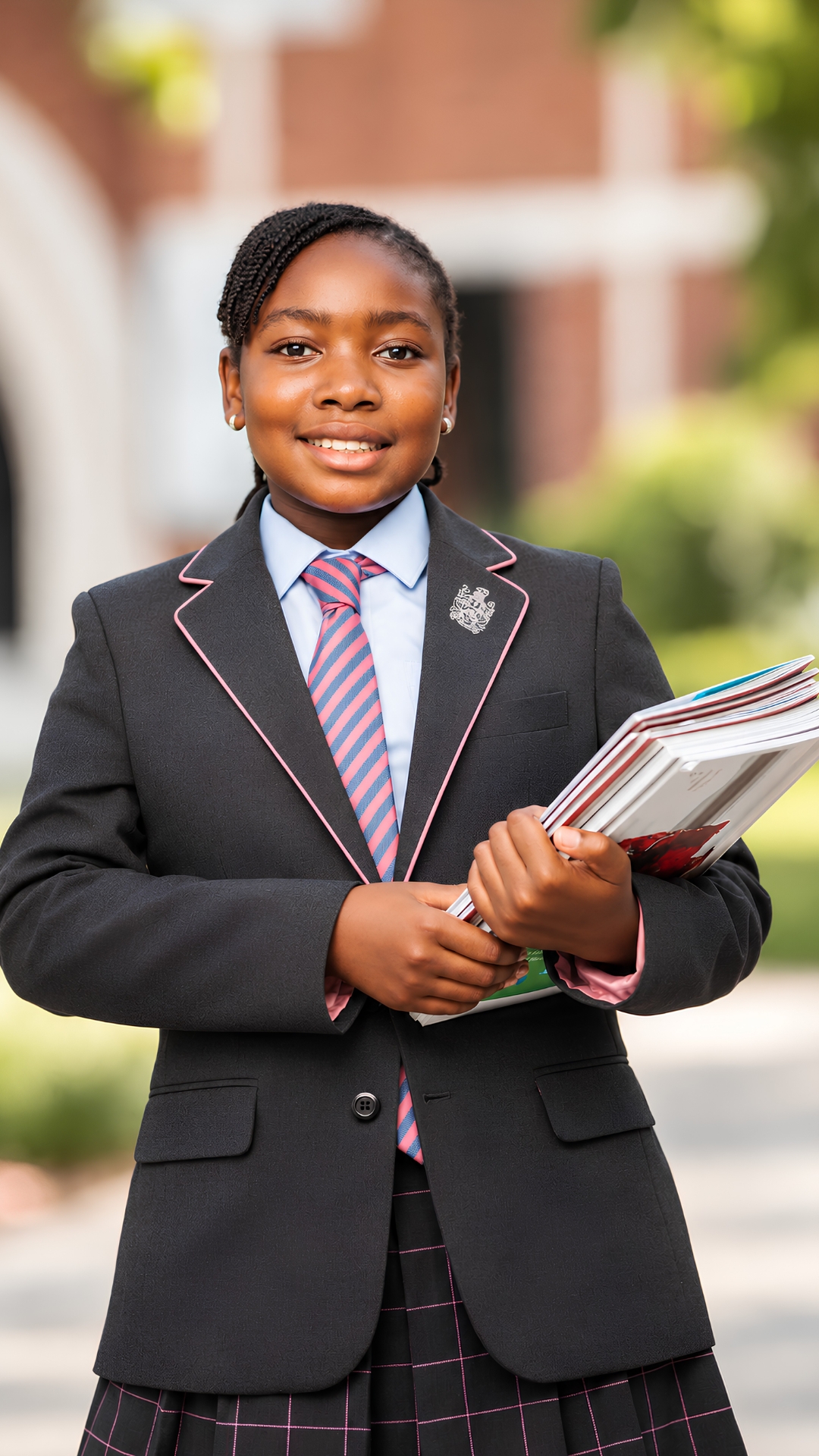 A Charterhouse Lagos student in school uniform